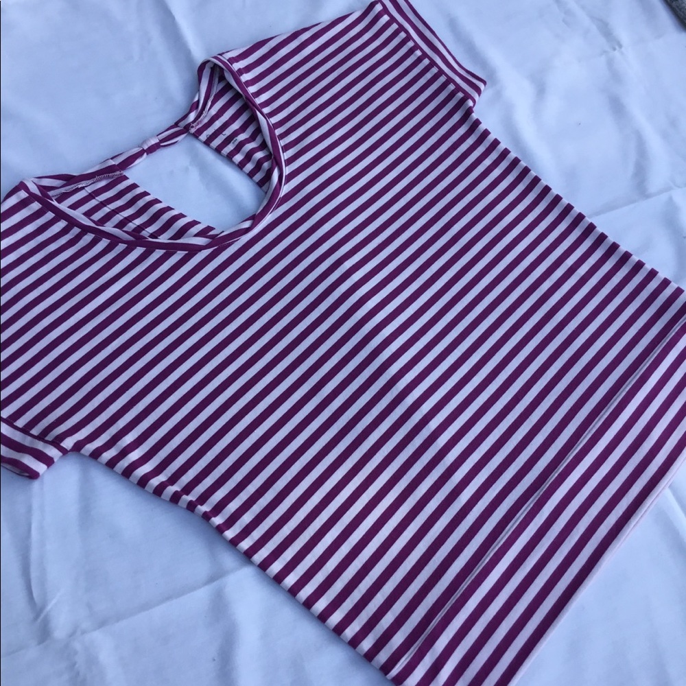 Sky’s the limit purple and white strip